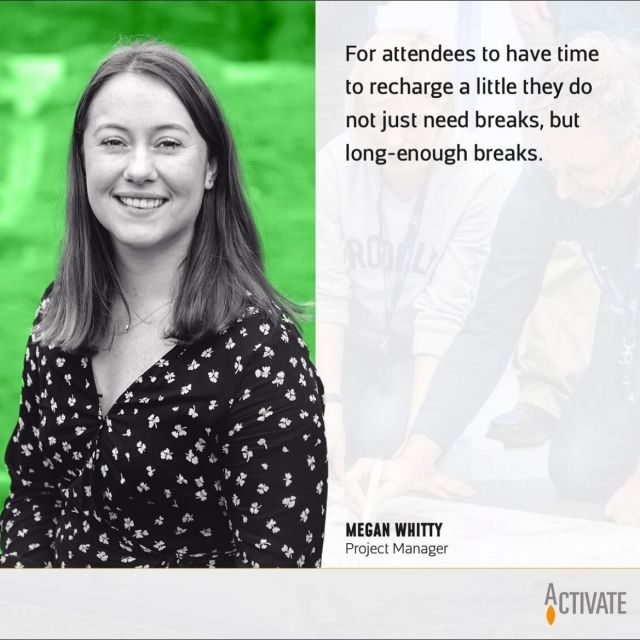 💡We've talked about the importance of #breaks during events. And there are so many creative solution for these: hydration breaks, nourishing breaks, networking breaks, wellbeing (yoga, meditation, stretching exercises) breaks etc... but are your events considering the quality aspect of these breaks as Megan Whitty points out below?

#eventmanagement #ActivateEvents #corporateevents #eventdesign #wellbeingmatters