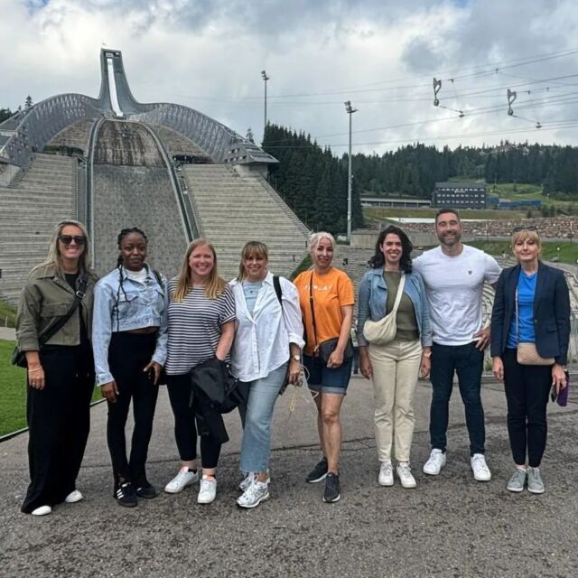 Our AD Liz conquered one of her greatest fears as she zip lined down this famous ski slope @visitoslo. This is taken after and you can see she's quite happy to be back on solid ground!